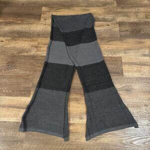 100% Baby Alpaca Large Unisex Scarf Mixed Print Gray Preppy Minimalist Capsule